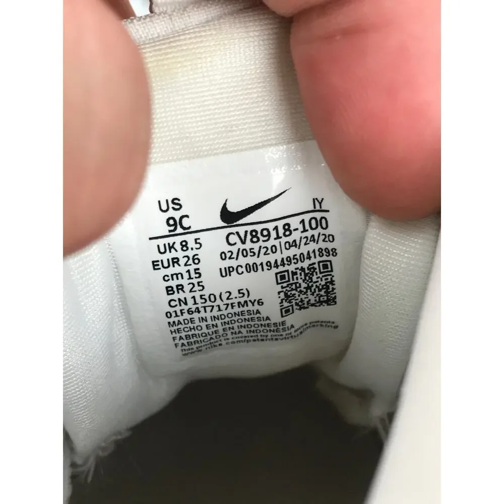 Nike Toddler 9c Little Lil Posite One Takeout Bag TD White Casual Daily Sneaker